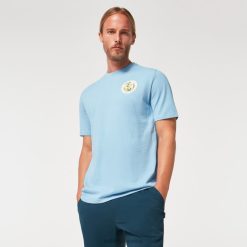 camiseta de golf mental 8882X2210 Oakley ropa azul lavado a la piedra