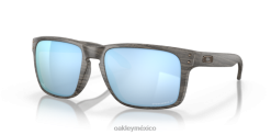 colección de madera veteada holbrook xl 8882X9 Oakley gafas Lentes polarizadas Prizm Deep Water, montura de madera veteada.