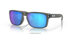 colección envolvente holbrook (ajuste de puente bajo) 8882X802 Oakley gafas lentes polarizadas prizm sapphire, montura gris humo mate