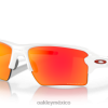 colores del equipo flak 2.0 xl 8882X138 Oakley gafas Lentes Prizm Ruby, montura blanca pulida.