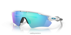 colores del equipo radar ev path 8882X36 Oakley gafas Lentes Prizm de zafiro, montura blanca pulida.