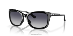 entrar un momento 8882X761 Oakley gafas lentes polarizadas degradadas grises, montura negra pulida