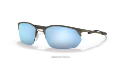 grifo de alambre 2.0 8882X379 Oakley gafas Lentes polarizadas Prizm Deep Water, montura de plomo satinado.