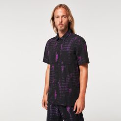 medusas rc ss botón abajo 8882X2592 Oakley ropa medusa negra