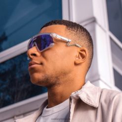 metal bxtr 8882X94 Oakley gafas lentes prizm violeta, montura transparente mate