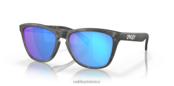 pieles de rana (ajuste de puente bajo) 8882X821 Oakley gafas lentes polarizadas prizm sapphire, montura carey negro mate