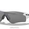 ruta de bloqueo de radar (ajuste de puente bajo) 8882X698 Oakley gafas lentes pizarra iridio, montura blanca mate